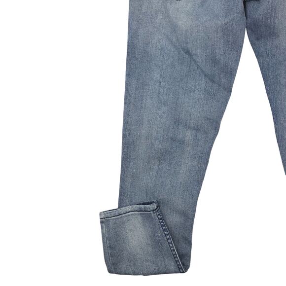 STS Blue Jeans Womens 3 Low Rise Tapered Leg Distressed Medium Wash Denim - Picture 12 of 14